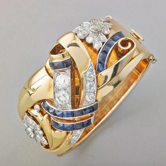 Anillo de oro Vintage Zirconia
