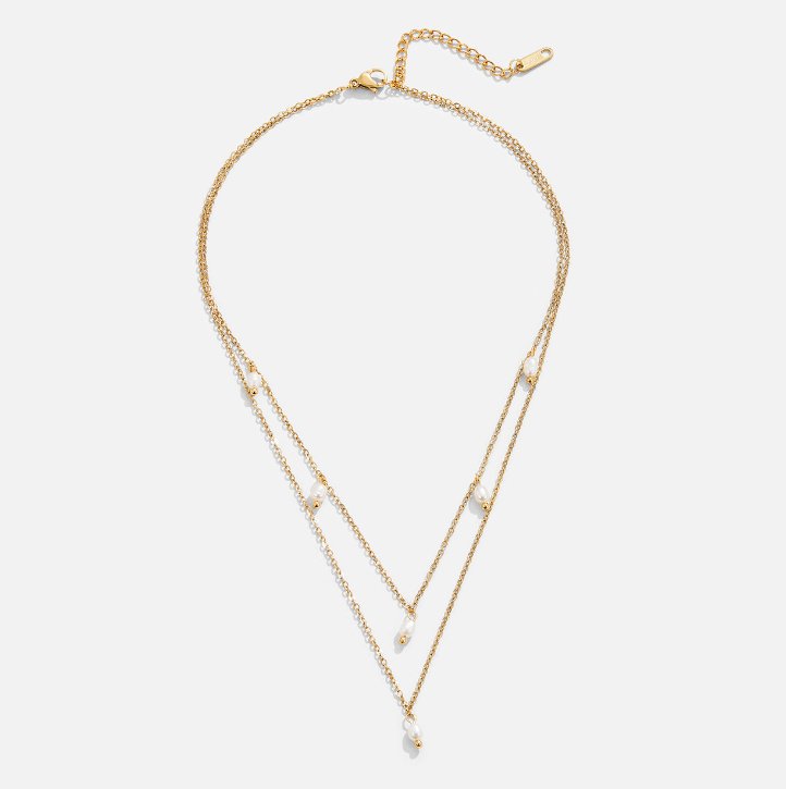 Collar de perlas en capas